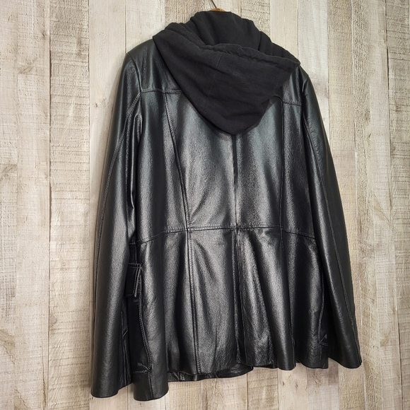 Women's Black Danier Leather Jacket. Size XXL. - Picture 5 of 15